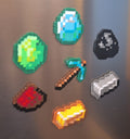 Minecraft Ultimate Mining Bundle - 7 Handmade Pixel Art Magnets