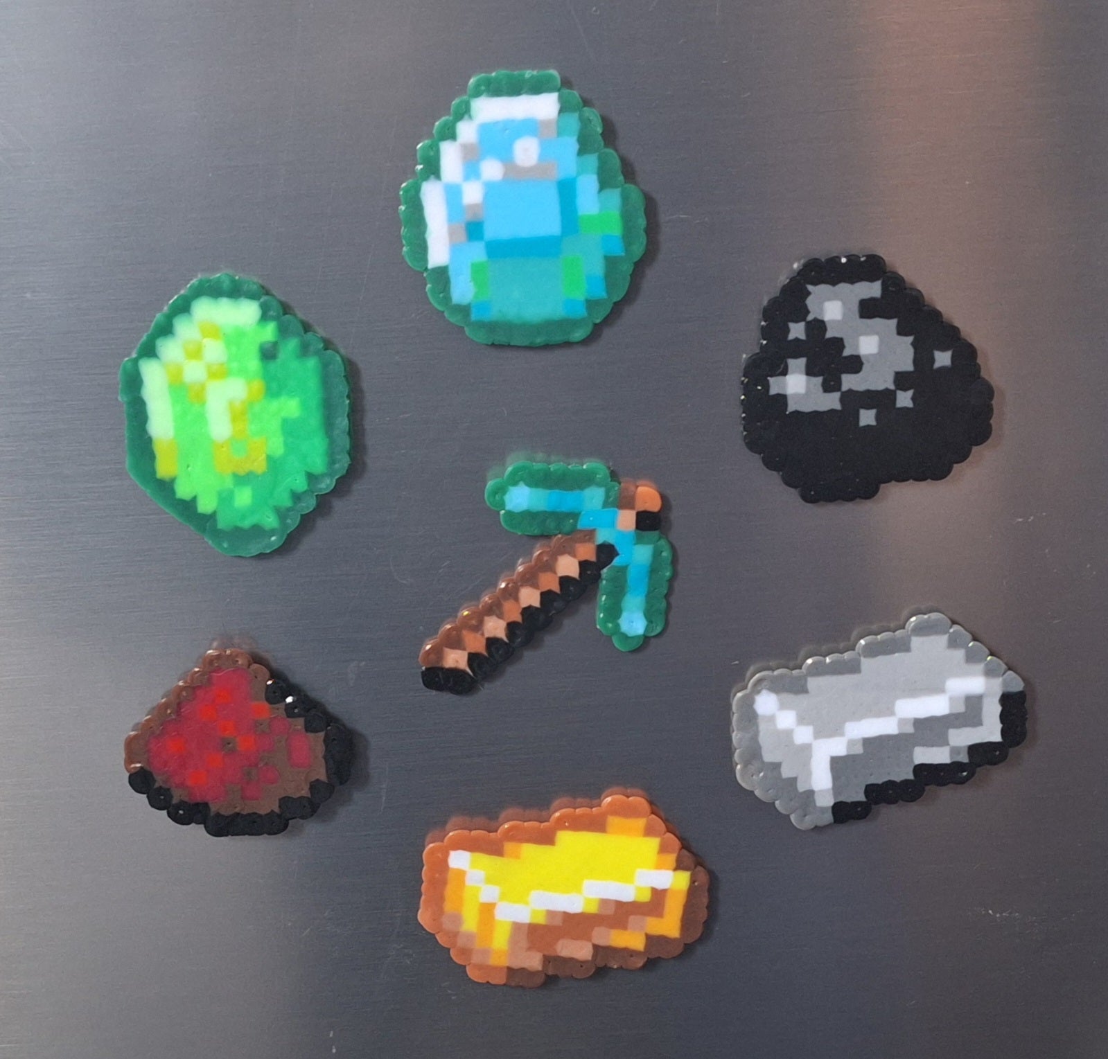 Minecraft Ultimate Mining Bundle - 7 Handmade Pixel Art Magnets